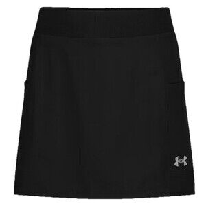 New Under Armour Girl’s Black Athletic Skort Large UPF 50+ Pockets Stretch